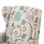 Fauteuils inclinables en tissu traditionnel avec bord clouté par