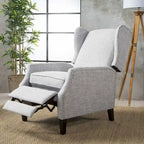 Fauteuils inclinables en tissu traditionnel avec bord clouté par