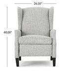 Fauteuils inclinables en tissu traditionnel avec bord clouté par
