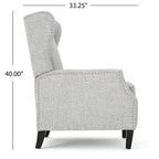 Fauteuils inclinables en tissu traditionnel avec bord clouté par