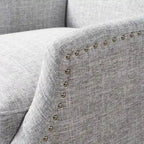 Fauteuils inclinables en tissu traditionnel avec bord clouté par