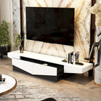 Black&White color scheme TV Cabinet,Entertainment center with 2Drawers - 78.7W