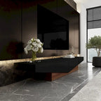 Black&White color scheme TV Cabinet,Entertainment center with 2Drawers - 78.7W