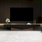 Black&White color scheme TV Cabinet,Entertainment center with 2Drawers - 78.7W