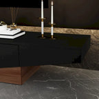 Black&White color scheme TV Cabinet,Entertainment center with 2Drawers - 78.7W