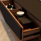 Black&White color scheme TV Cabinet,Entertainment center with 2Drawers - 78.7W