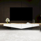 Black&White color scheme TV Cabinet,Entertainment center with 2Drawers - 78.7W