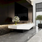 Black&White color scheme TV Cabinet,Entertainment center with 2Drawers - 78.7W