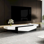 Black&White color scheme TV Cabinet,Entertainment center with 2Drawers - 78.7W