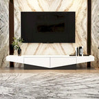 Black&White color scheme TV Cabinet,Entertainment center with 2Drawers - 78.7W