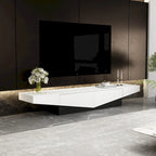 Black&White color scheme TV Cabinet,Entertainment center with 2Drawers - 78.7W