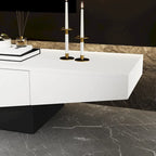 Black&White color scheme TV Cabinet,Entertainment center with 2Drawers - 78.7W