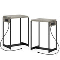 Tables de chevet (lot de 2) avec station de charge