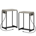 Tables de chevet (lot de 2) avec station de charge
