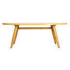 Striped Surfboard Oval Coffee Table, Multicolor