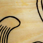 Striped Surfboard Oval Coffee Table, Multicolor