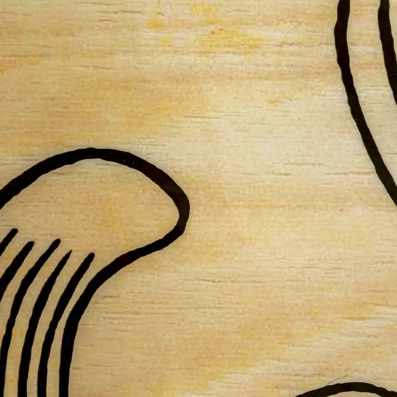 Striped Surfboard Oval Coffee Table, Multicolor