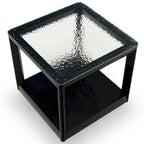 Table d'appoint à plateau en verre - 22larg.x22prof.x21haut.