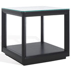 Table d'appoint à plateau en verre - 22larg.x22prof.x21haut.