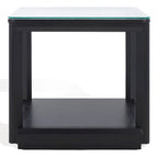 Table d'appoint à plateau en verre - 22larg.x22prof.x21haut.