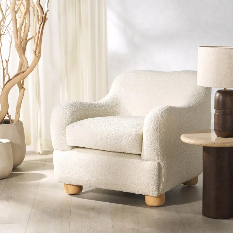  Couture Dyanna Boucle Accent Chair - 33Wx35Dx30H