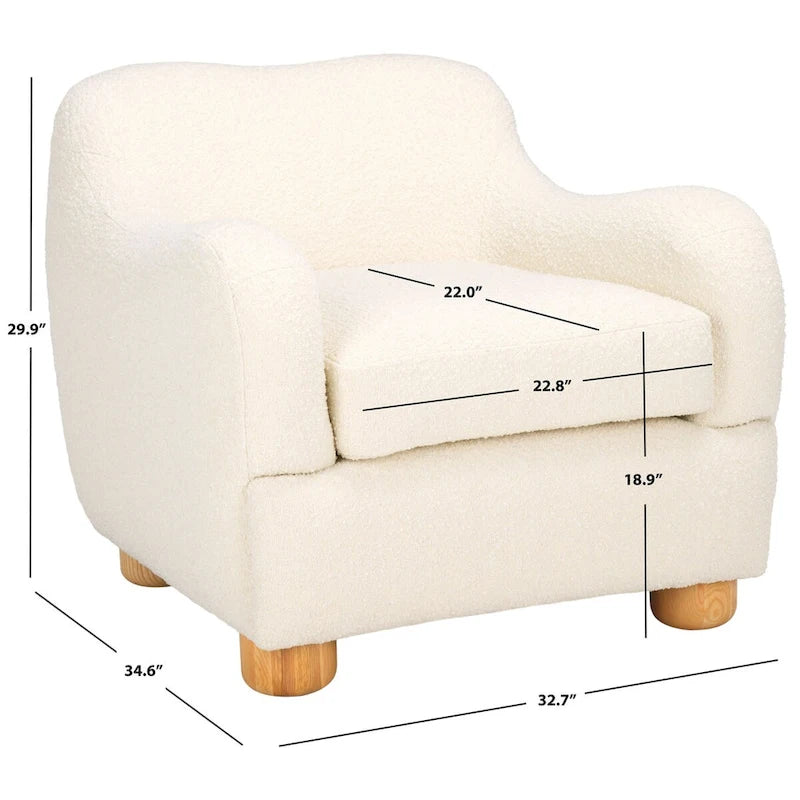 Boucle Accent Chair - 33Wx35Dx30H